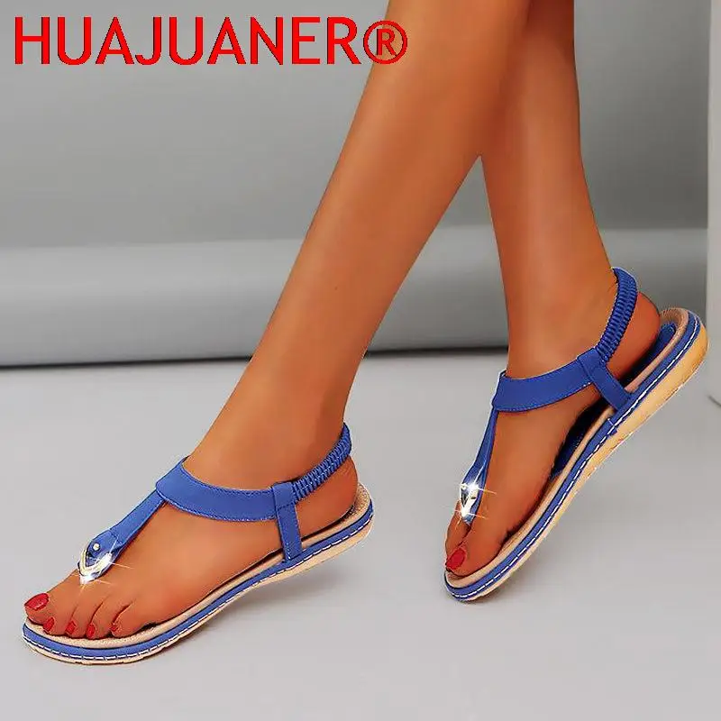 Summer Women Sandals Bohemia Casual Ethnic Shoes Flip Flops Soft Flats Woman Comfortable Plus Size Wedge Sandalias Zapatos Mujer - Image 2