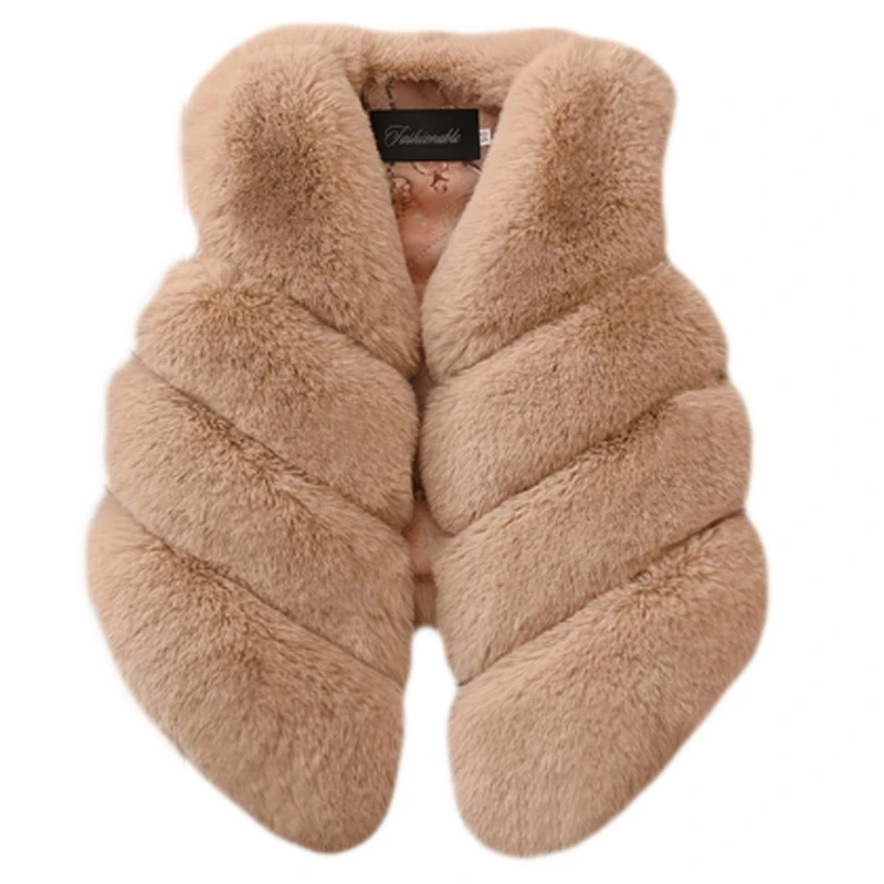 Baby Girls Faux Fur Vest Children Kids Warm Outfits Christmas WaistCoat Tollder Jacket Coat Clothes Outerwear Clothing - Image 4