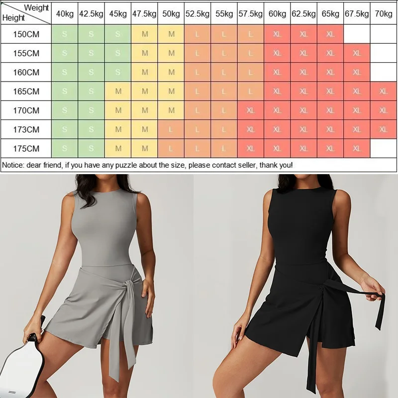 Cloud Hide SEXY Tennis Skirts Sports Dress Golf Gym Yoga Dresses Women Girl Running Workout Long Skirt Fitness One Piece Dress - Image 6