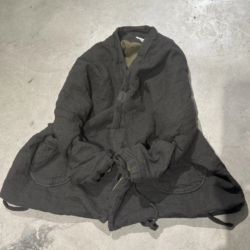 Winter Women Vintage Robe Trench Padded Cotton Cardigan Japanese Streetwear Loose Causal Kimono Parkas Coat Women Outerwear - Image 6