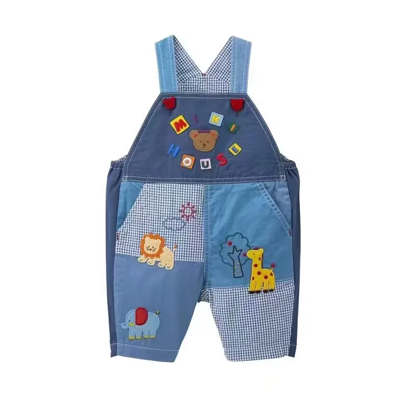 Kids Summer Shorts Overalls Capri Boys Girls Summer Pants Bear Cartoon Rainbow Pant Kids Clothes Boy Baby Jumpsuit 80-120 Boys - Image 3