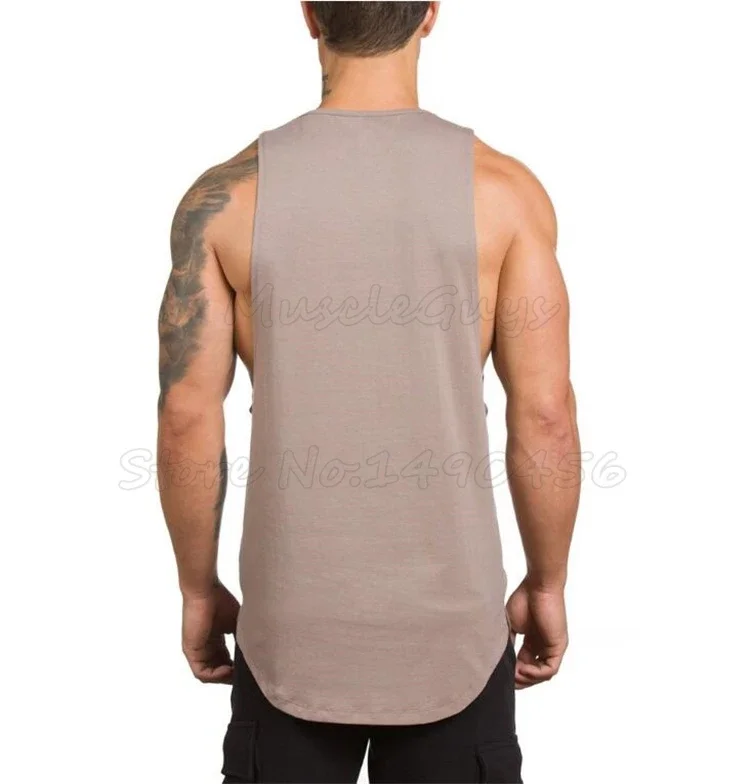 BEAST Fitness Men Tank Tops Bodybuilding Clothes Cotton Workout Vest Gym Stringer Sleeveless Shirt Sportswear Undershirt - Image 5