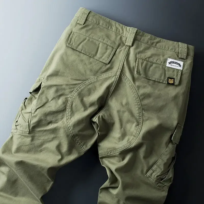 Male Trousers Stretch Loose Khaki Korean Men's Cargo Pants Big Size Aesthetic Harajuku High Quality With Stylish Long - Image 2