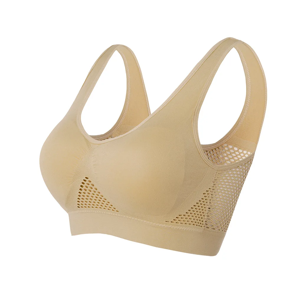 Breathable Sports Bra Top Fitness Women Brassiere Removable Padded Sport Bra Running Gym Seamless Push Up Bras - Image 5