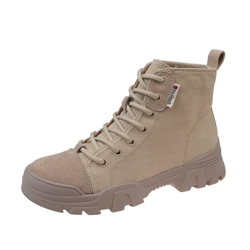 Summer new women's fashionable walking boots, leather breathable ultra-thin hiking boots, thick soled casual sports hiking boots - Image 5