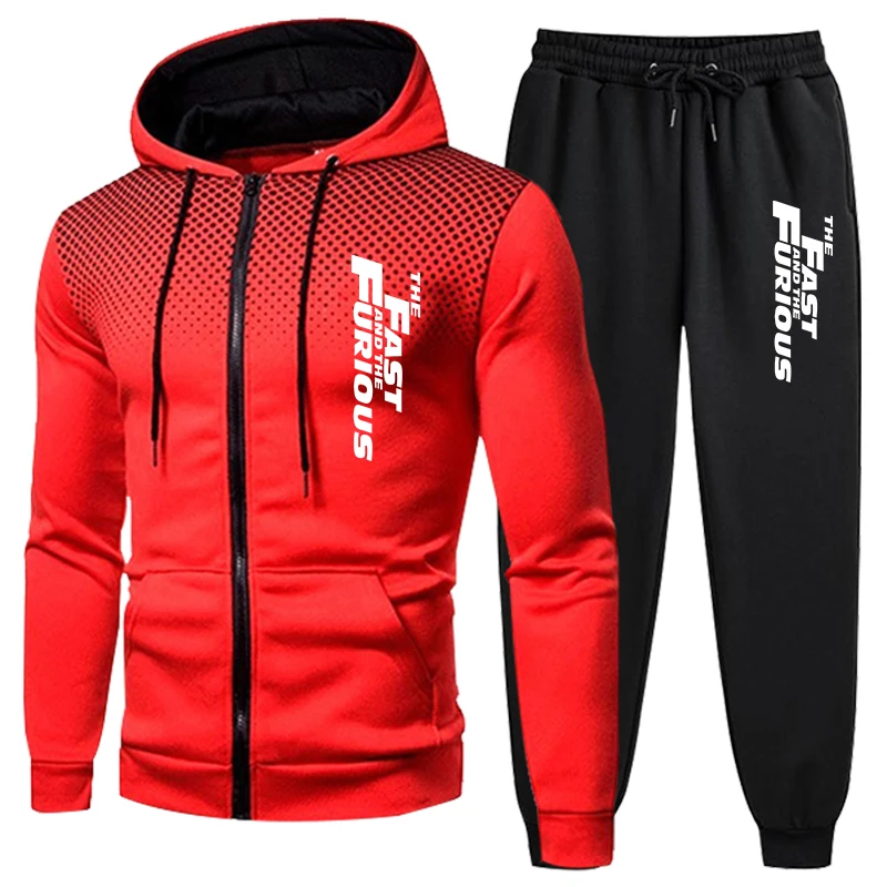 Men's Tracksuit Jogging Zip Up Hoodies Daily Quality Sweatshirts Men Long Sleeve Sports Coat Casual Sweatpants Fashion Hot Sales - Image 5
