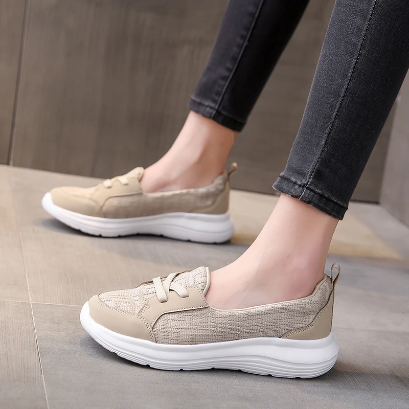 2023New Women's Shoes Summer Fashion Flat Lazy Sneakers Breathable Comfortable Light Shallow Mouth Slip-on Non-slip Casual Shoes - Image 3