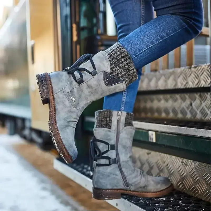 VIP Winter Snow Boots Womens Plus Velvet Warm Ankle Boots High Top Comfortable Thick Bottom Hiking Shoes - Image 5