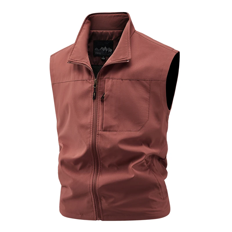 Men Outdoor Cargo Breathable Sleeveless Vest Mens Tactic Casual Fish Vests Coats Man Pockets Sport Loose Cardigan Vest Waistcoat - Image 4