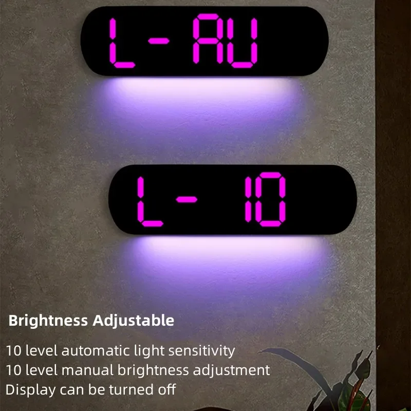 13.78 Inch Remote Control Digital Wall Clock Mood Lighting Timing Countdown 2 Alarm Auto Dimmer DST Plug In Use LED Alarm Clock - Image 5