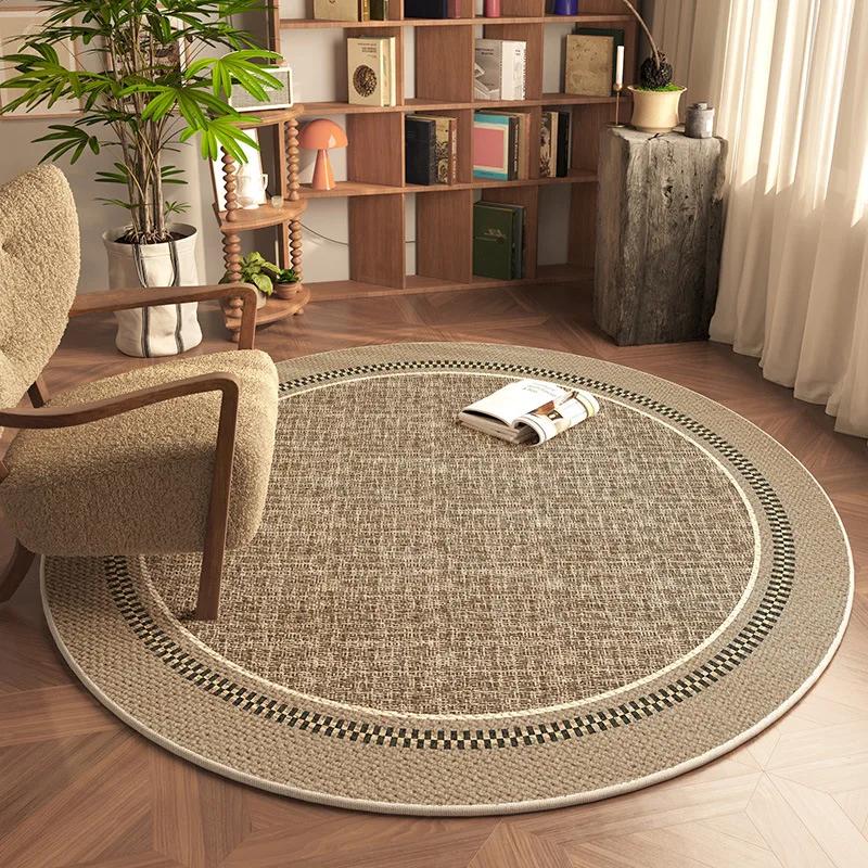 VIKAMA Round Carpet, Living Room, Bedroom, Computer Chair, Office, Study, Swivel Chair Rug, Gaming Chair Mat, Home Decoration - Image 3