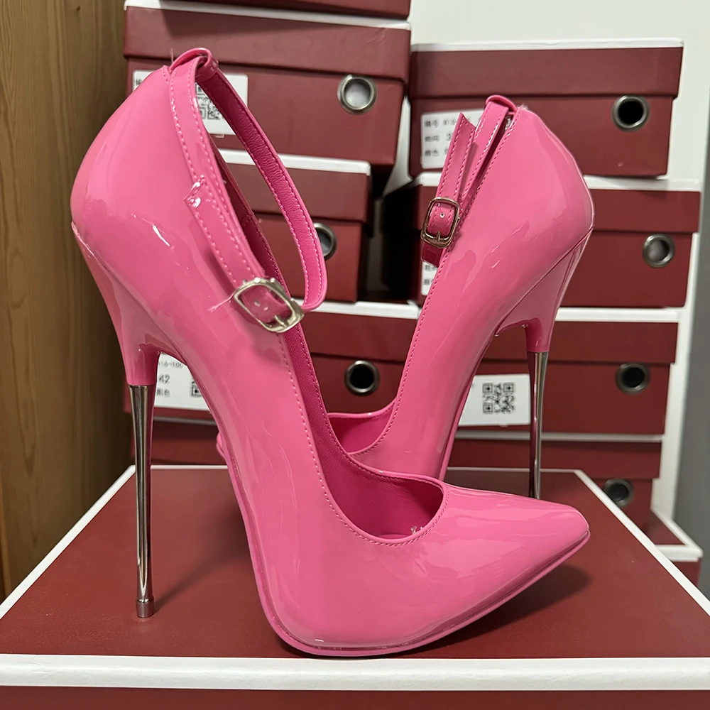 Customize 16cm Extreme Metal High Heels Stilettos Sexy Women Solid Black Red inside Pumps Party Unisex Man Shoes Crossdresser - Image 5