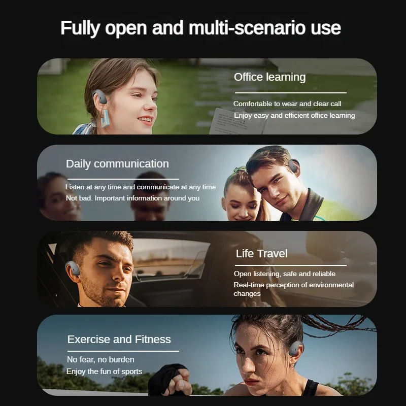 Bone Conduction Sports Bluetooth Headset TWS Wireless Headphones IPX5 Waterproof Earbuds With Mic HD Call HiFi Music Earphone - Image 6