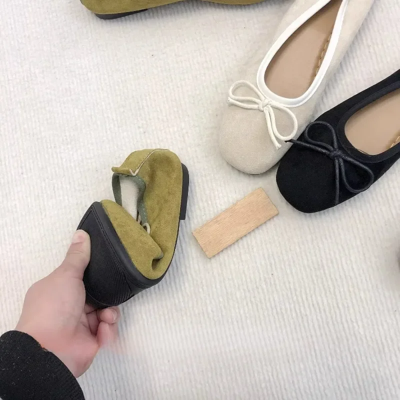Soft Leather Ballet Flats Shoes Women Bow Tie Casual Streetwear Slip on Basic Loafers Spring Autumn Office Ladies Shoes New 2025 - Image 2