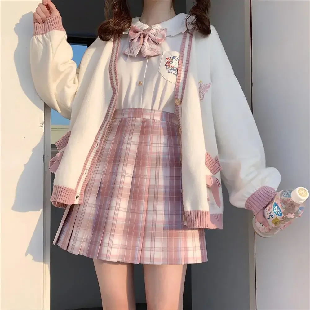 2025 Autumn Winter Women Sweater Loose Japanese Style Sweet Knitted Cardigan Embroidery Oversize Harajuku Female Cardigans Cute - Image 2