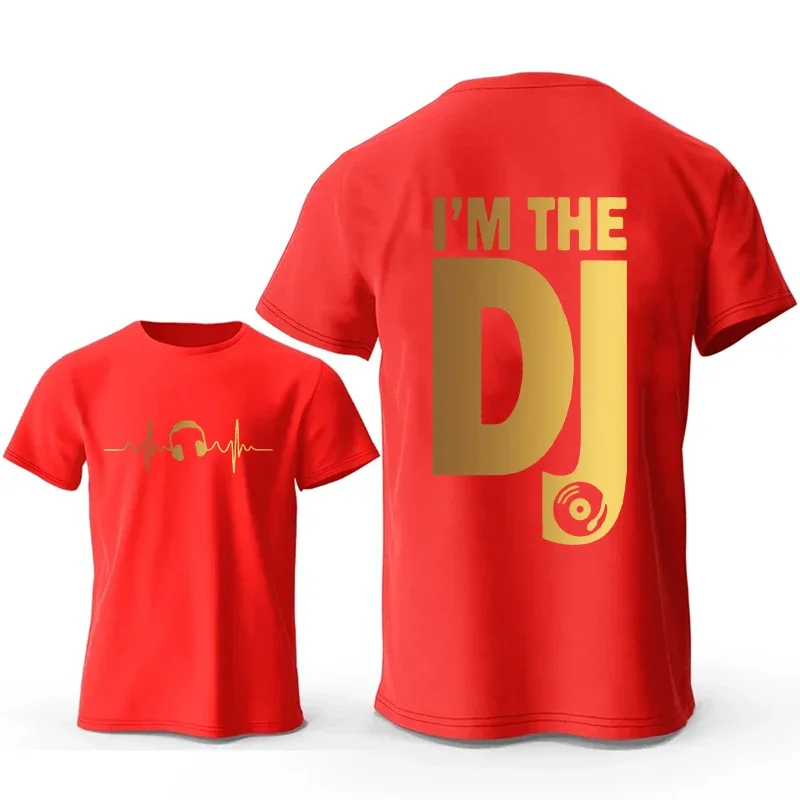 DJ Headphone Print T Shirts Turntablist Graphic Men's Street Streetwear Short Sleeve Recorded Music Gifts Tee T-shirt Clothing - Image 5