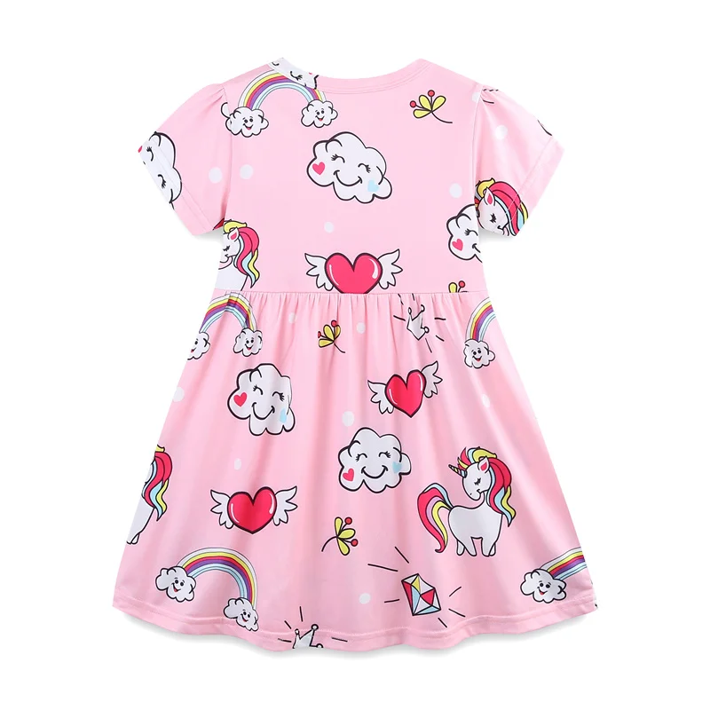 Jumping Meters 3-8T Polyester Summer Princess Girls Dresses All Print Party Birthday Frocks Children's Costume Baby Dresses - Image 2