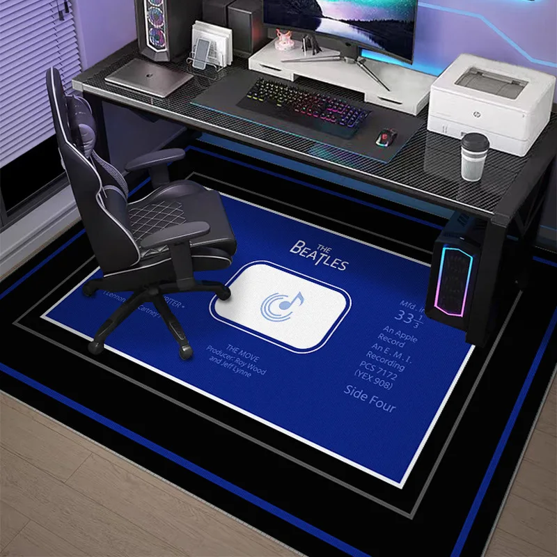 VIKAMA Gaming Room Carpet, Bedroom And Study Computer Swivel Chair Rug Home Soundproof And Anti-Slip Floor Mat, Home Decoration - Image 3