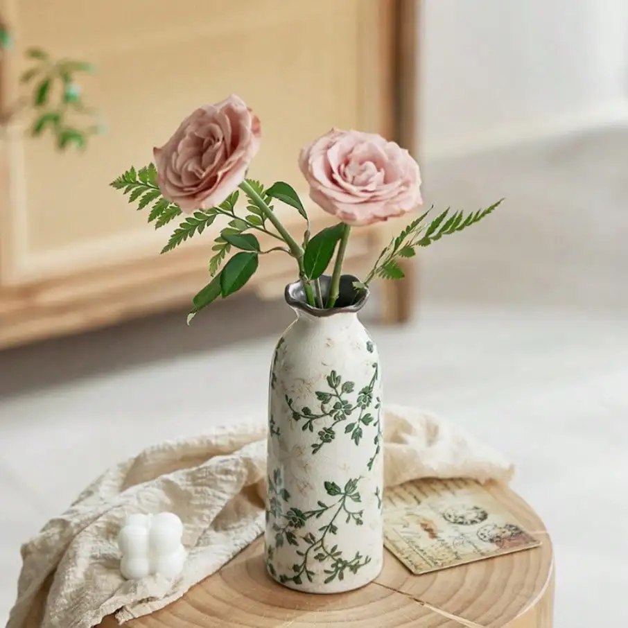 Crackle Ceramic Flower Vase Hydroponic Vase Table Decor Floral Arrangement Valentine's Day Gifts Birthday Graduation Gift - Image 4