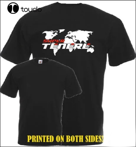 Men’s Japan Motorbike Super Tenere T-Shirt Motorcycle Fan Graphic Tee 100% Cotton Casual Biker Shirt
