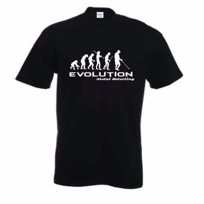 Metal Detector Evolution T-Shirt – Funny Darwin Theory Retro Tee