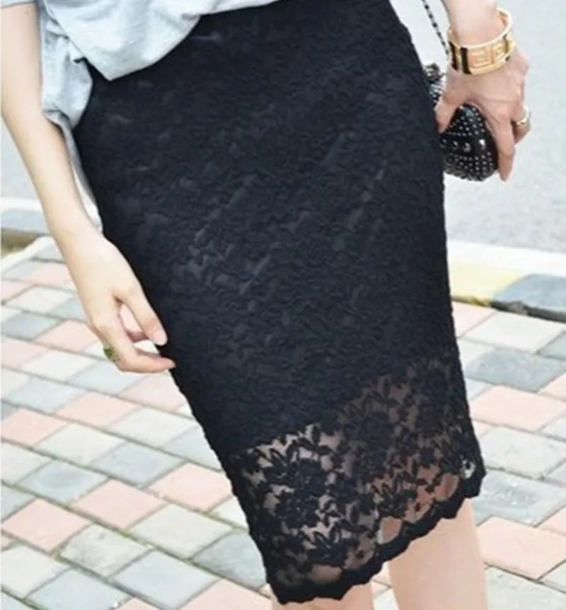 TIYIHAILEY Women’s Knee Length Lace Pencil Skirt Elegant Formal Plus Size 5XL Summer 2026 - Image 6