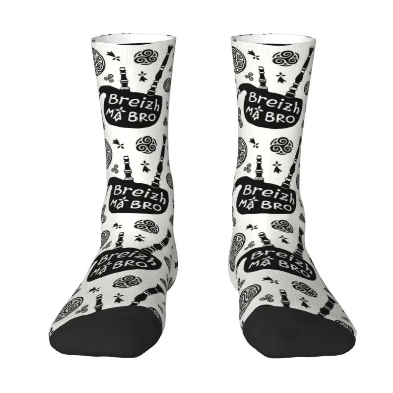 Happy Breizh Day Crew Socks – Funny Bretagne Brittany Dress Socks for Men & Women - Image 4