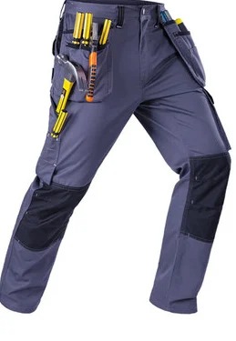 Men Functional Working Pants Multi Pocket Wear Resistant Welding Trousers - Image 4