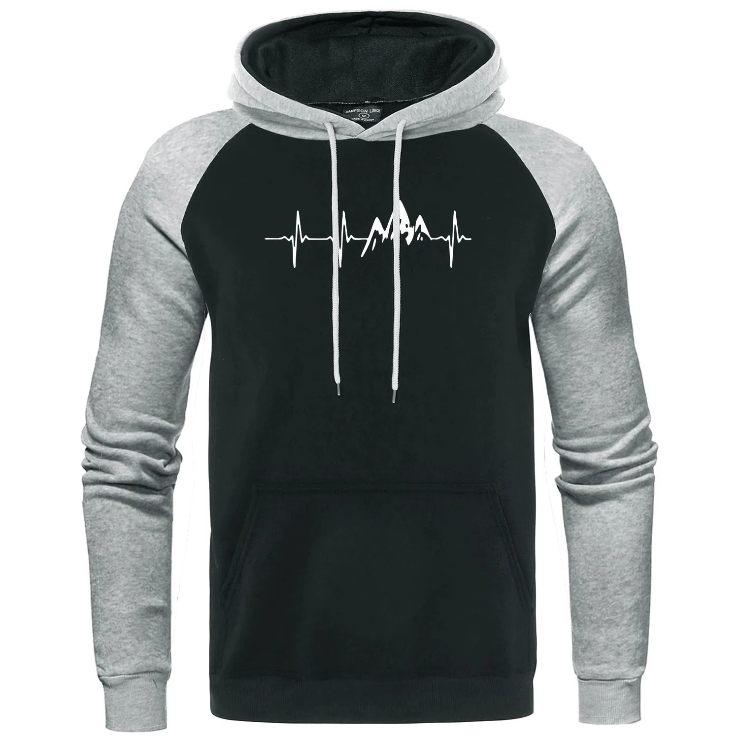 Mountain ECG Men’s Hoodie Funny Hip Hop Harajuku Streetwear Pullover Sweatshirt Autumn Casual Mens Hoodie - Image 3