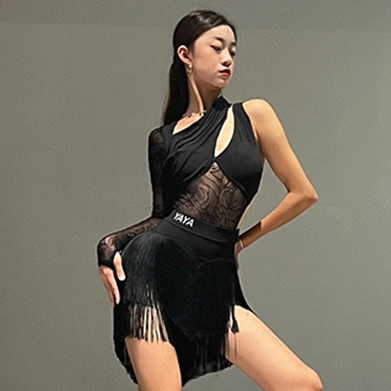 Latin Dance Skirt Women Six Layer Tassel Rumba Cha Cha Samba Tango Skirt - Image 3