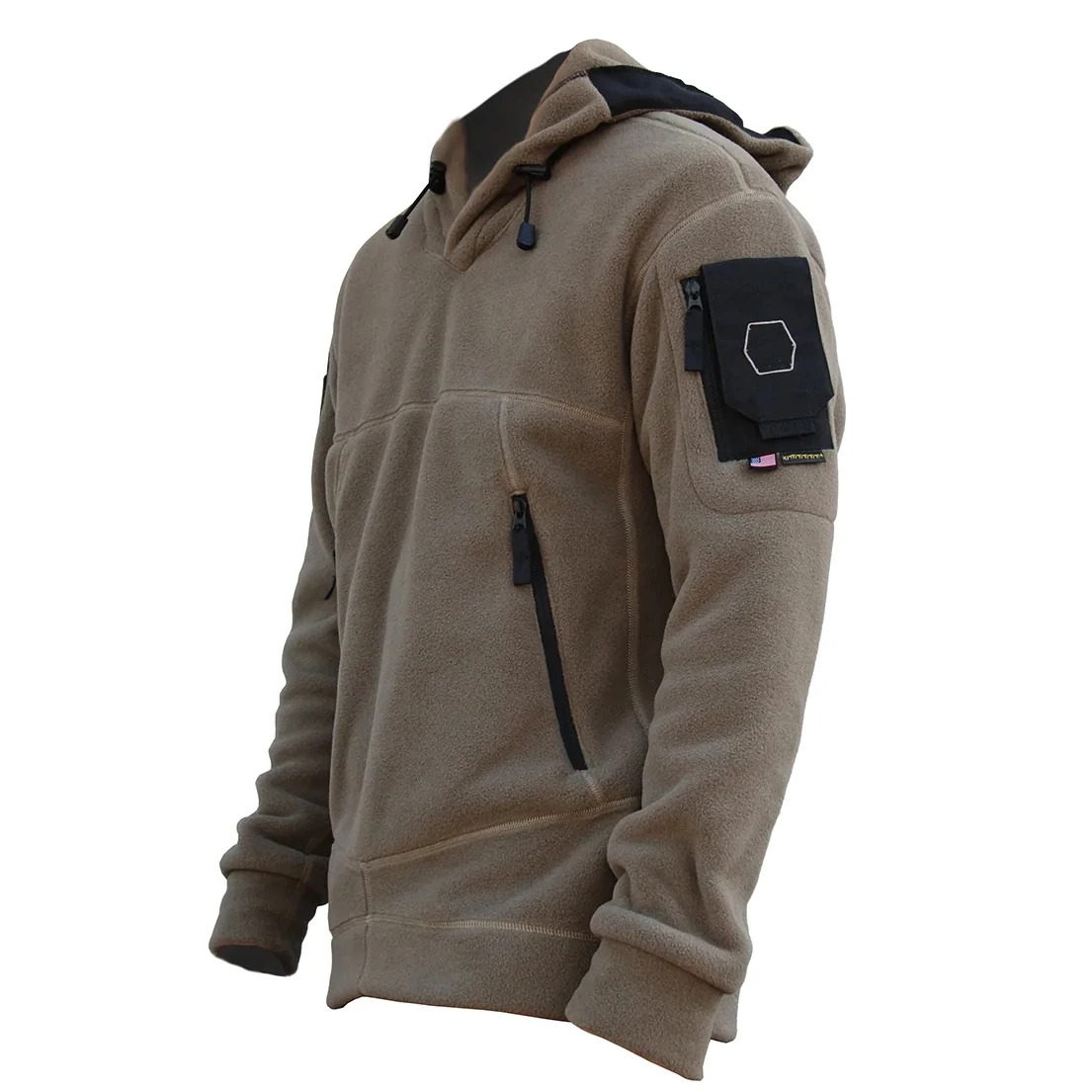 Men’s Windproof Fleece Tactical Jacket – Stand Collar Slim Fit Outdoor Autumn Winter Coat - Image 3
