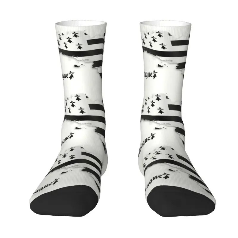 Happy Breizh Day Crew Socks – Funny Bretagne Brittany Dress Socks for Men & Women - Image 5