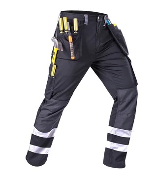 Men Functional Working Pants Multi Pocket Wear Resistant Welding Trousers - Image 2