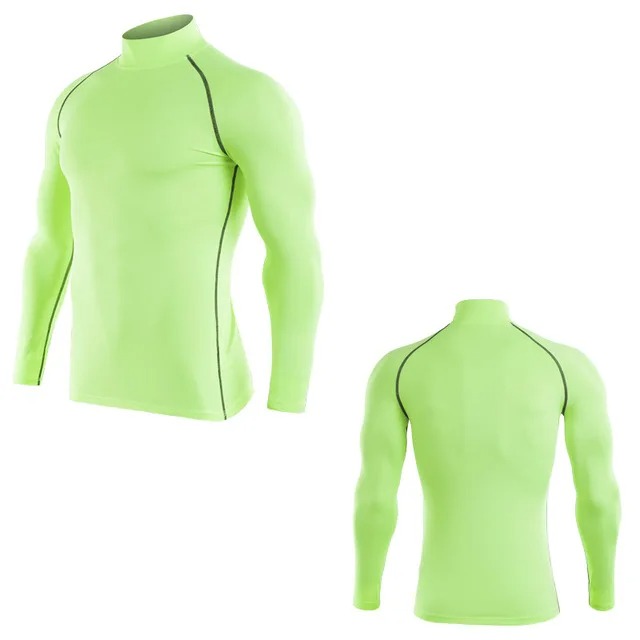 Men’s Compression Dry-Fit T-Shirt – Stand Collar Gym Running & Bodybuilding Rashguard - Image 3
