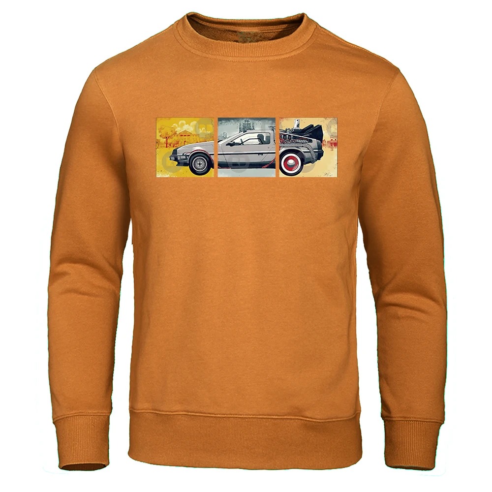 Back to the Future Men’s Hoodie Science Fiction Movie Print Loose Fit Fleece Casual Sweatshirt - Image 6