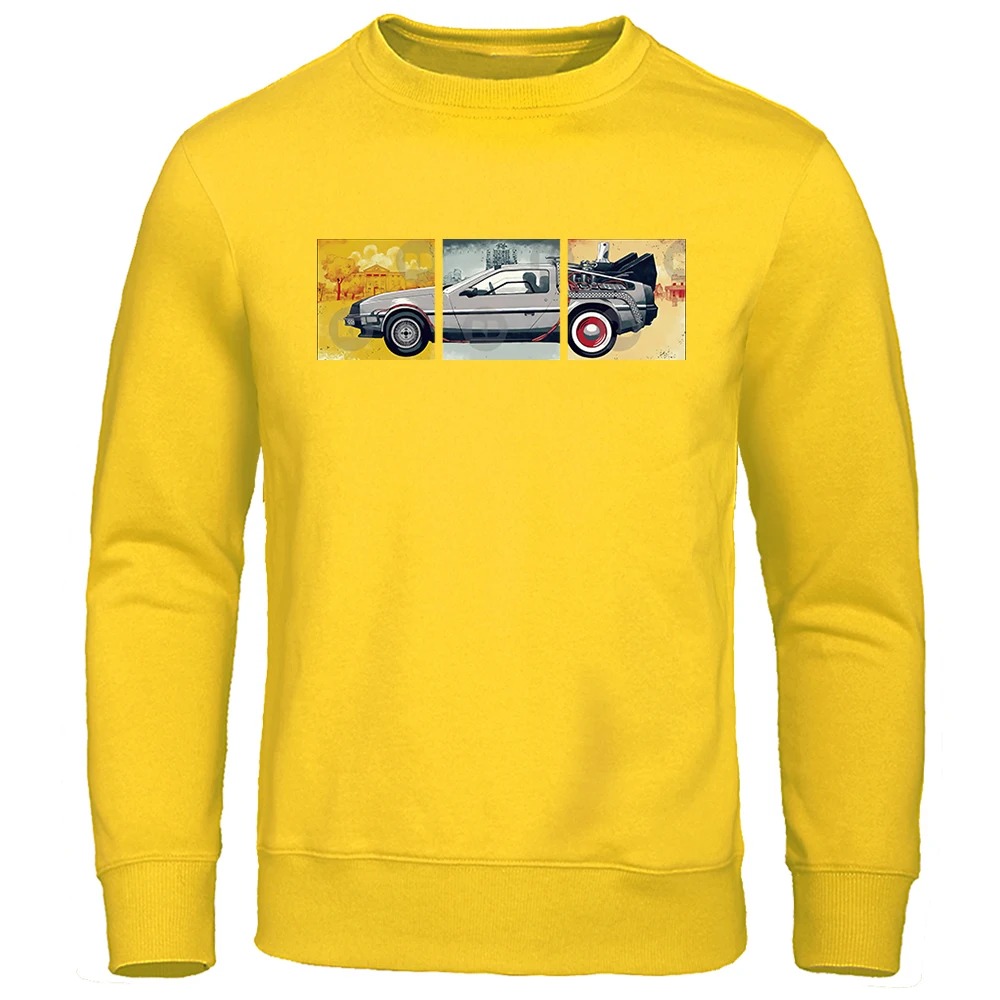 Back to the Future Men’s Hoodie Science Fiction Movie Print Loose Fit Fleece Casual Sweatshirt - Image 3