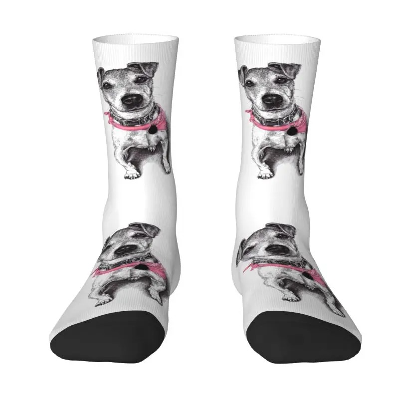 Jack Russell Terrier Crew Socks – Funny Dog Tattoo Novelty Socks for Men & Women - Image 2