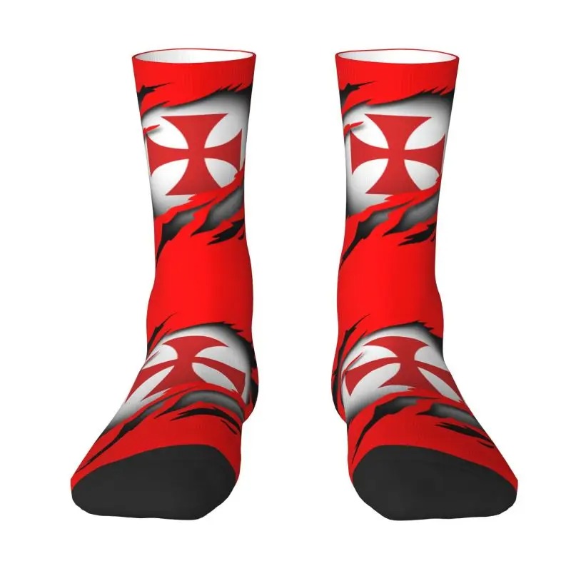 Harajuku Jerusalem Kingdom Cross 3D Printed Sports Socks – Unisex Warm Crusader Style - Image 11