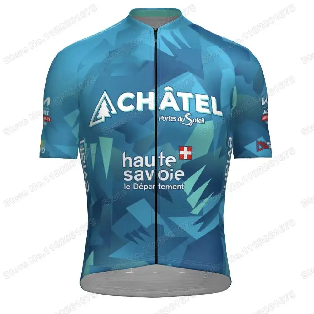Chatel Team Cycling Jersey Set Men Summer Road Bike Shirt Bib Shorts - Image 5