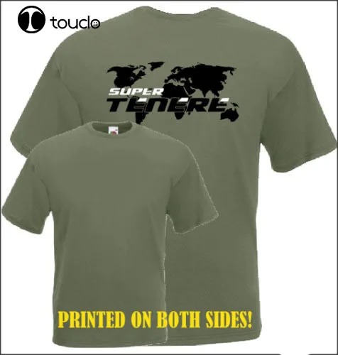 Men’s Japan Motorbike Super Tenere T-Shirt Motorcycle Fan Graphic Tee 100% Cotton Casual Biker Shirt - Image 2