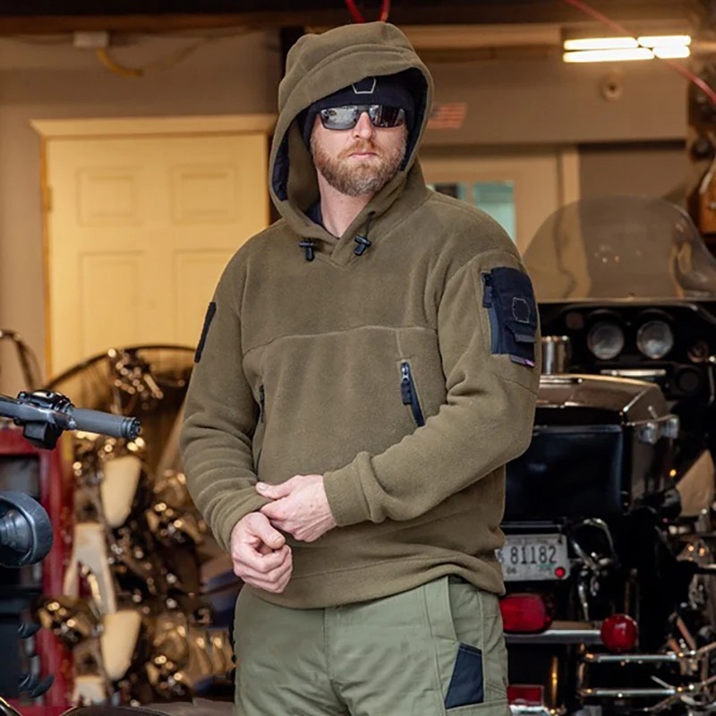 Men Tactical Fleece Jacket – Windproof Outdoor Winter Coat - Image 5