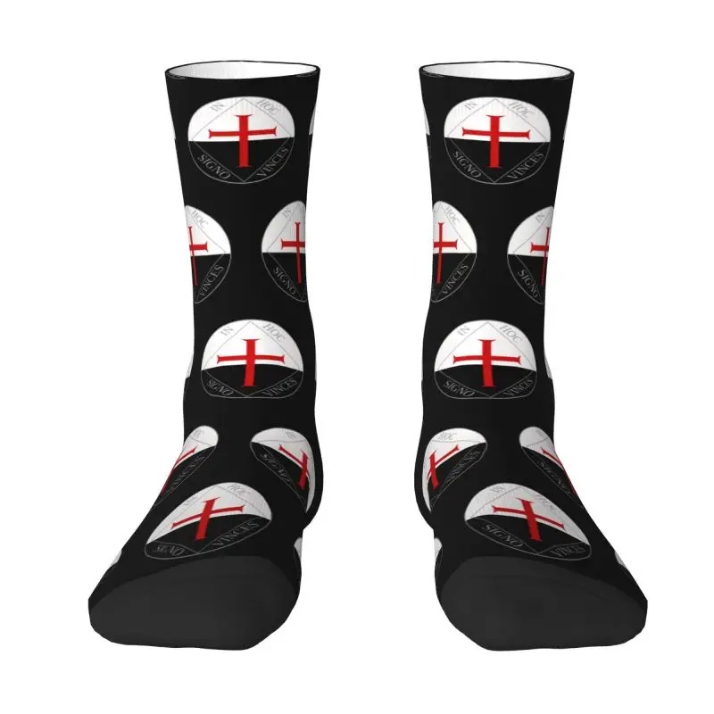 Harajuku Jerusalem Kingdom Cross 3D Printed Sports Socks – Unisex Warm Crusader Style - Image 9