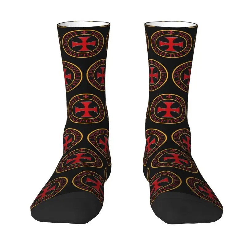 Harajuku Jerusalem Kingdom Cross 3D Printed Sports Socks – Unisex Warm Crusader Style - Image 10