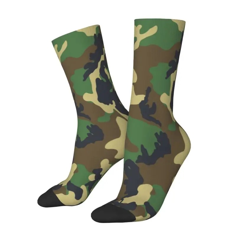 Custom Pea Dot Camo Socks – Unisex Warm Camouflage Crew Socks - Image 5