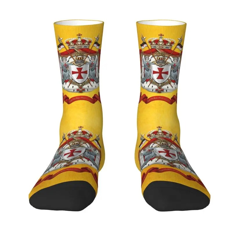 Harajuku Jerusalem Kingdom Cross 3D Printed Sports Socks – Unisex Warm Crusader Style - Image 5