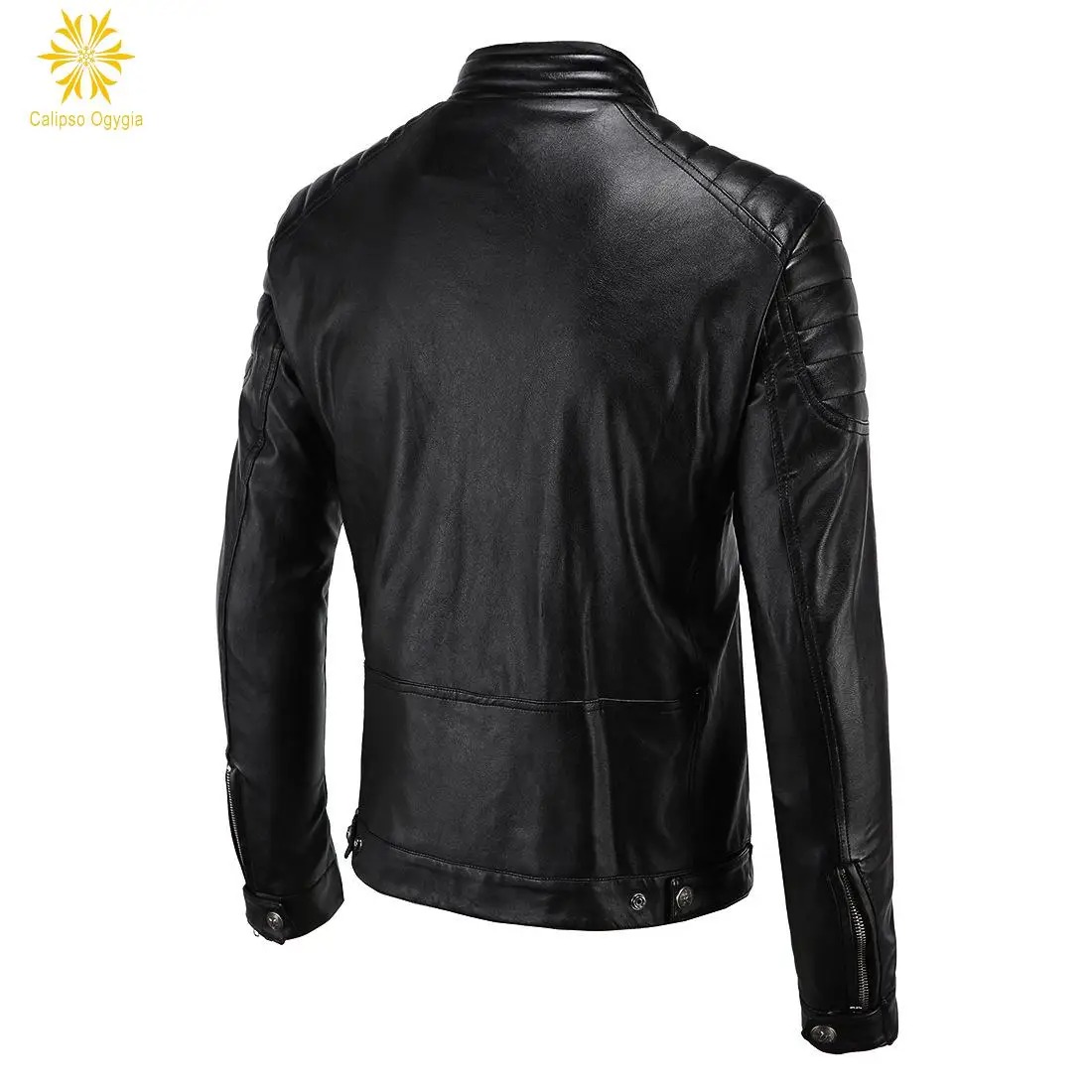 Calipso Ogygia Men’s Faux Leather Pilot Jacket – Sequined Air Force Style Coat with Fur Lining (Up to 5XL) - Image 6
