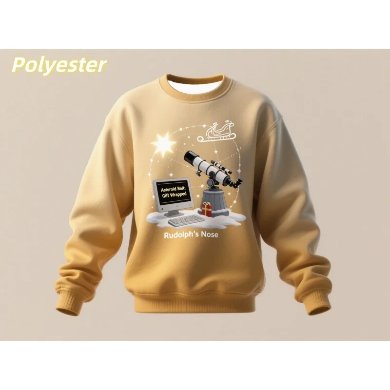 Christmas Animal Pattern Men’s Sweatshirt 3D Printed Gradient Pullover Loose Fit Long Sleeve O-Neck Hoodie - Image 3