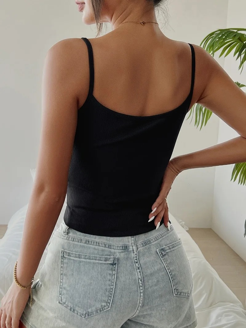 Women’s Y2K Corset Cropped Top – Korean Suspender Vest Slim Fit Sexy Camisole - Image 7
