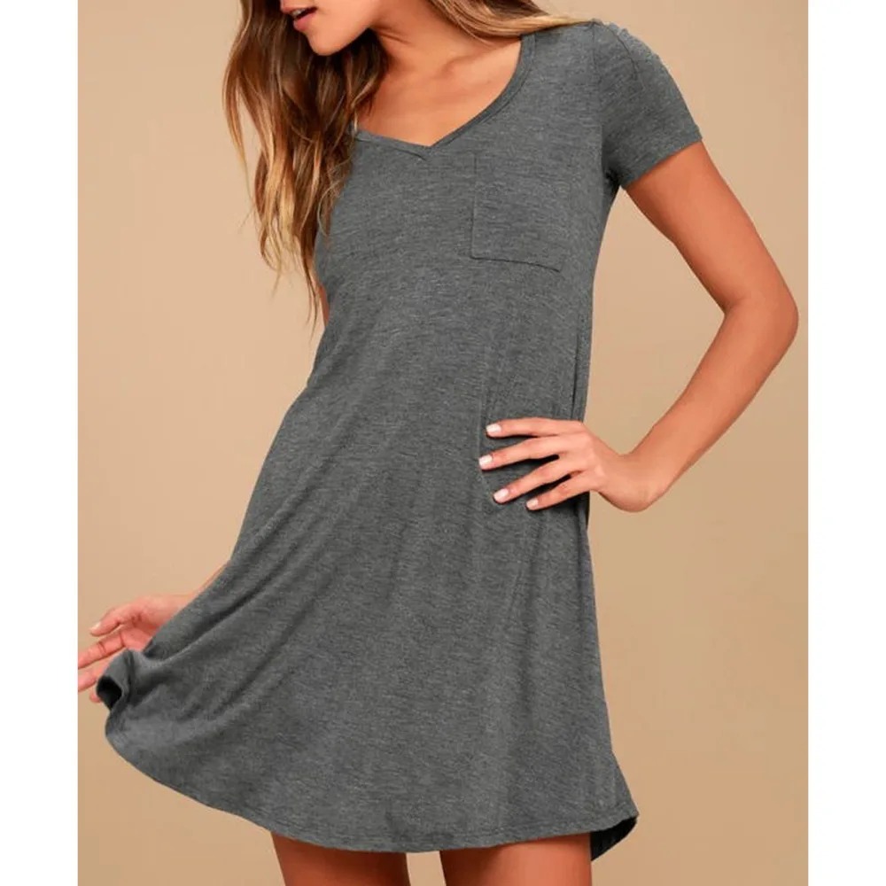 Women’s V-Neck Bodycon Mini Dress – Short Sleeve Party & Clubwear - Image 3