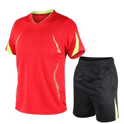 Plus Size Men Tracksuit Set – 2PCS Sweatshirt Shorts Suit